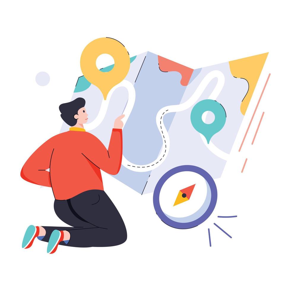 Trendy Map Concepts vector