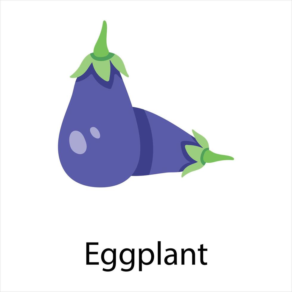 Trendy Eggplant Concepts vector