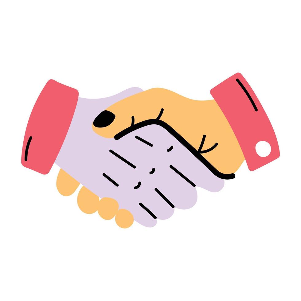 Trendy Handshake Concepts vector