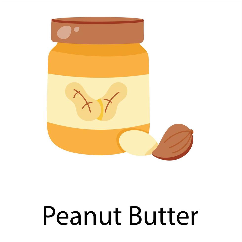 Trendy Peanut Butter vector