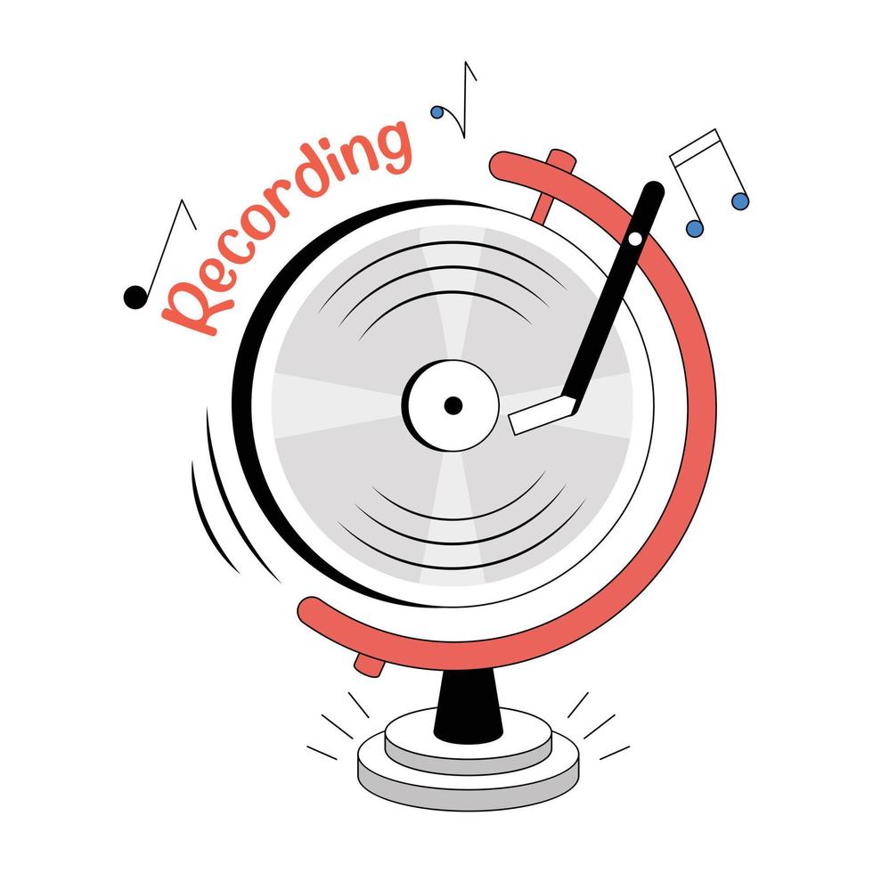 Trendy Recording Player vector