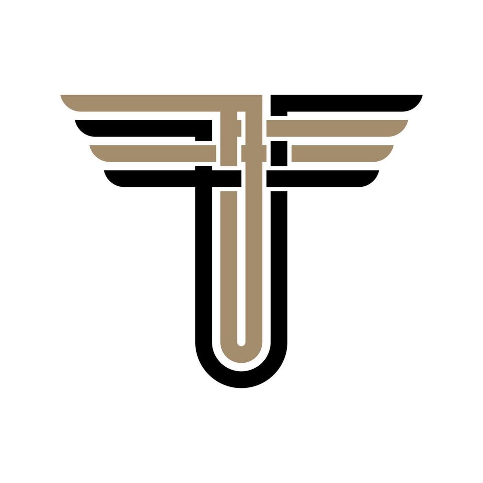 elementos de plantilla de diseño de icono de logotipo de letra t vector