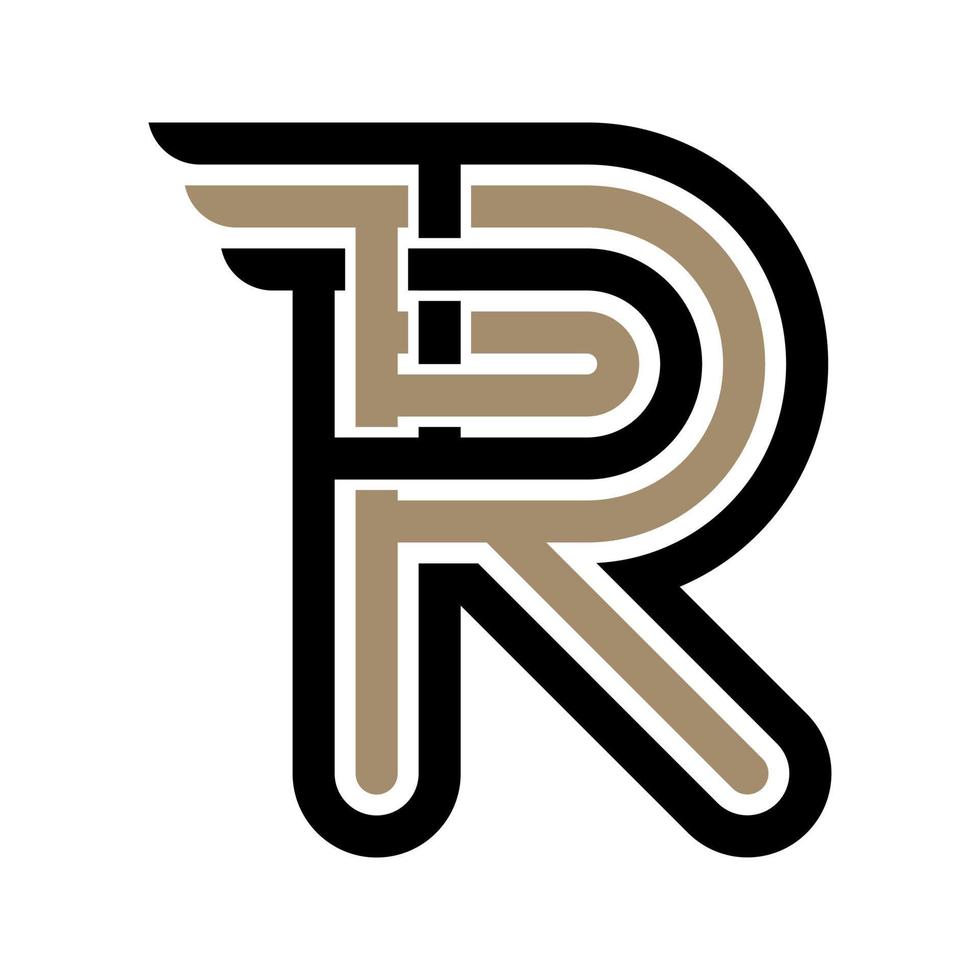 plantilla de diseño de logotipo de letra r de lujo vector