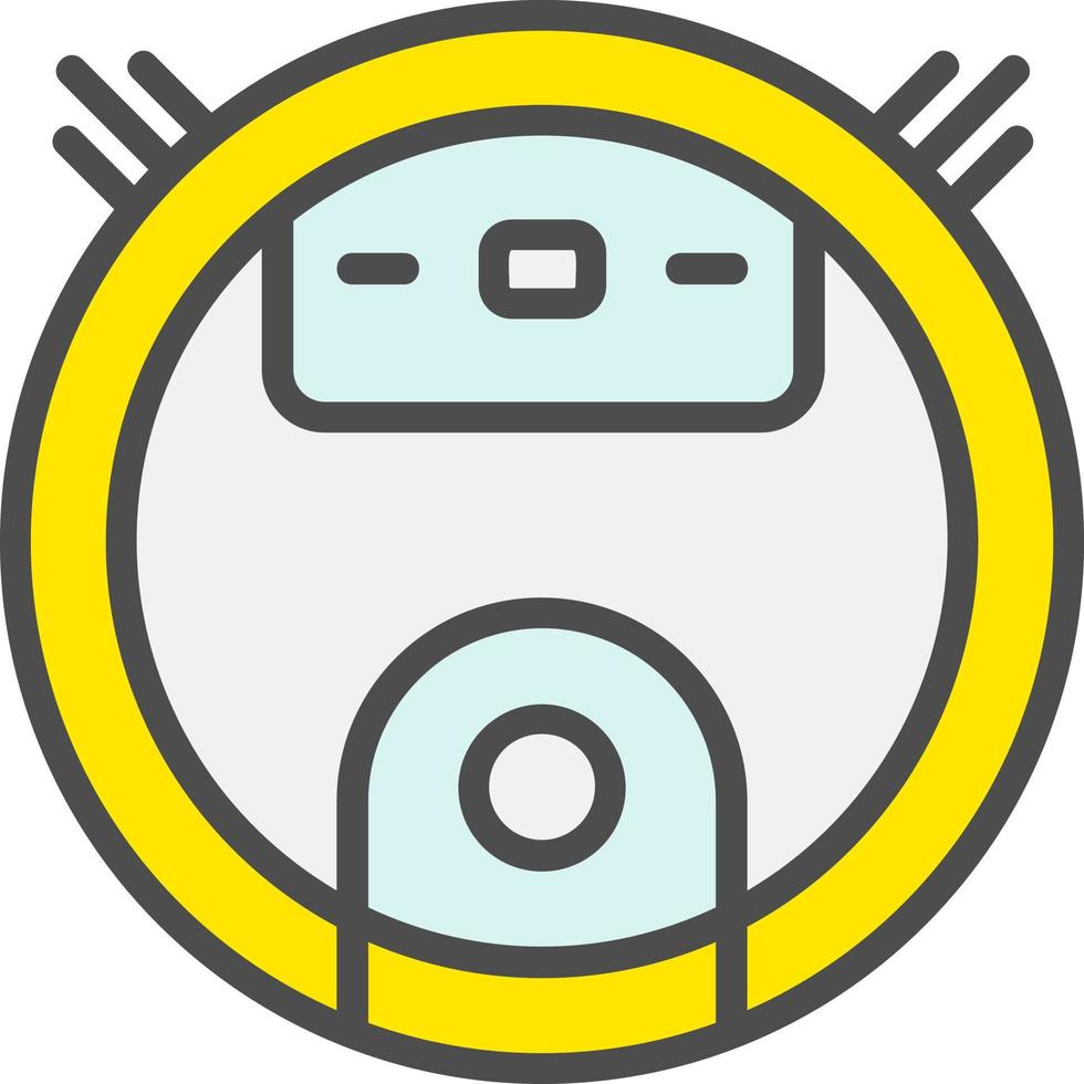 Robot Vacuum Cleaner Vector Icon