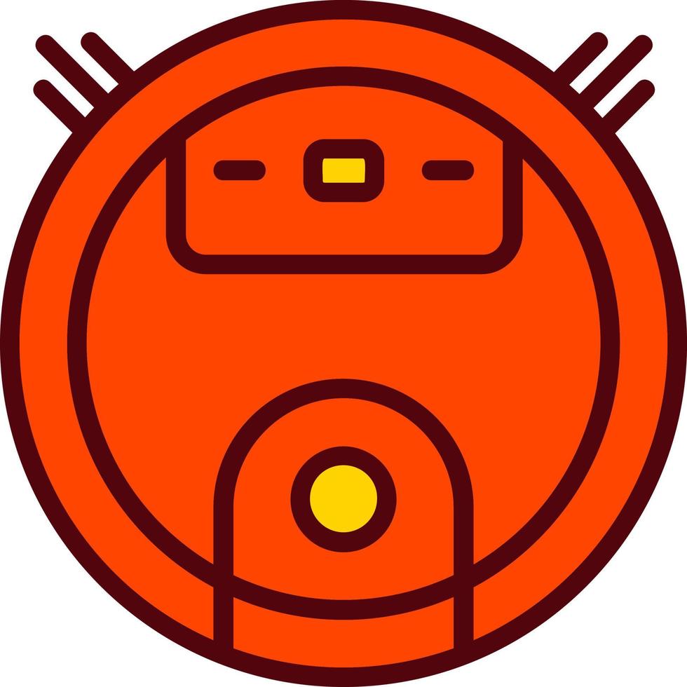 Robot Vacuum Cleaner Vector Icon