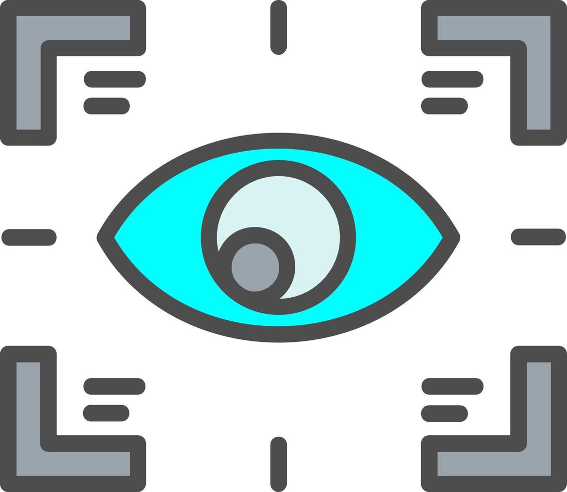 icono de vector de escáner ocular