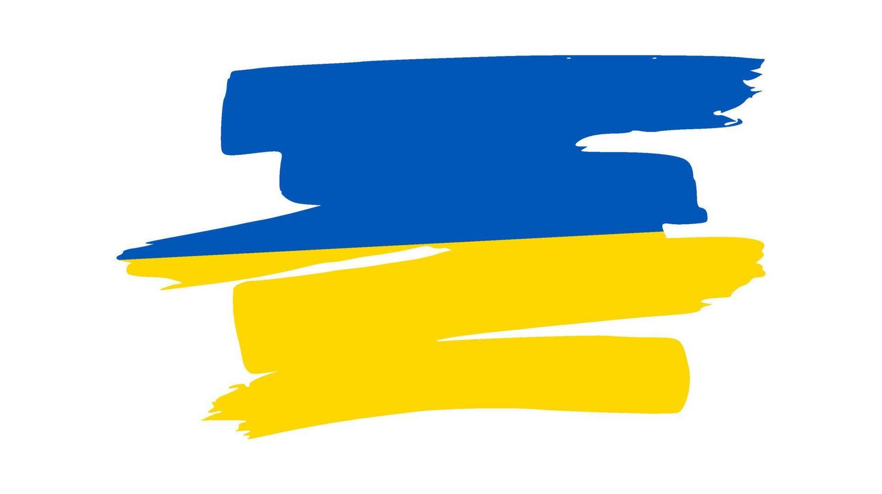 bandera nacional ucraniana en estilo grunge vector