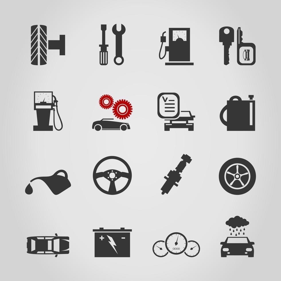 Set of icons transport. A vector illustration