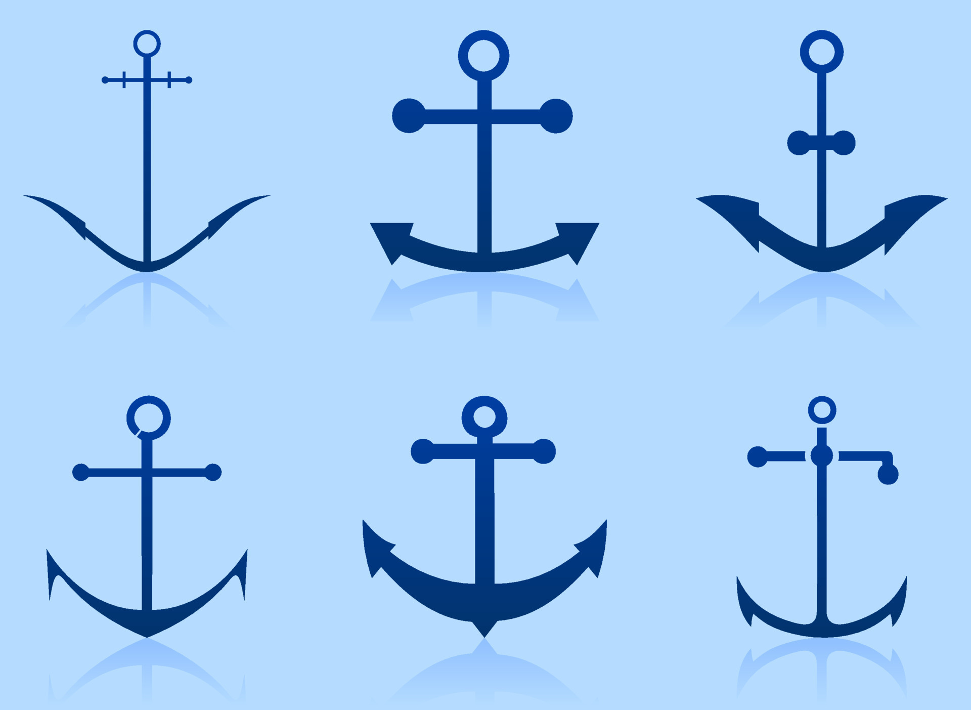 Set of anchors in the form of icons. A vector illustration 17184114