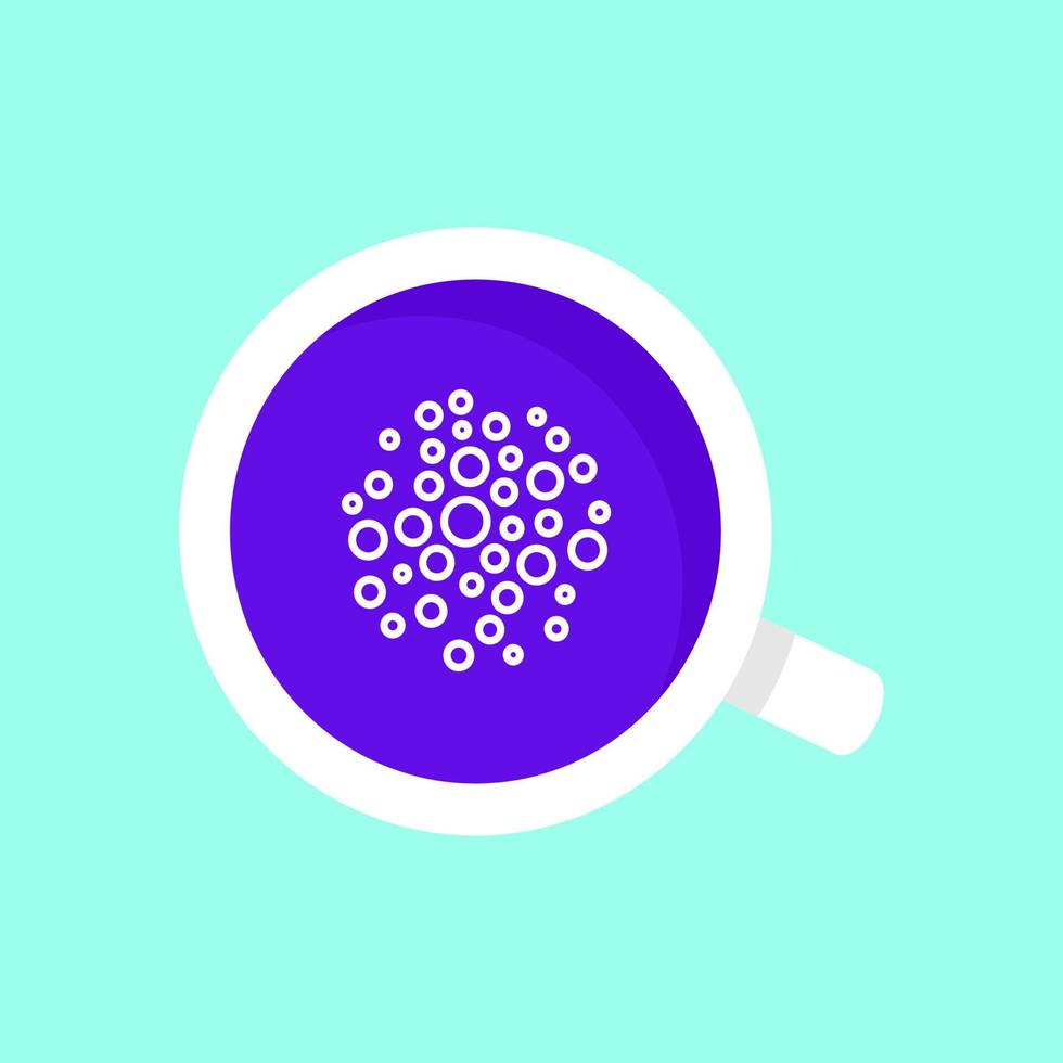 Cup of coffee a sign for design. A vector illustration