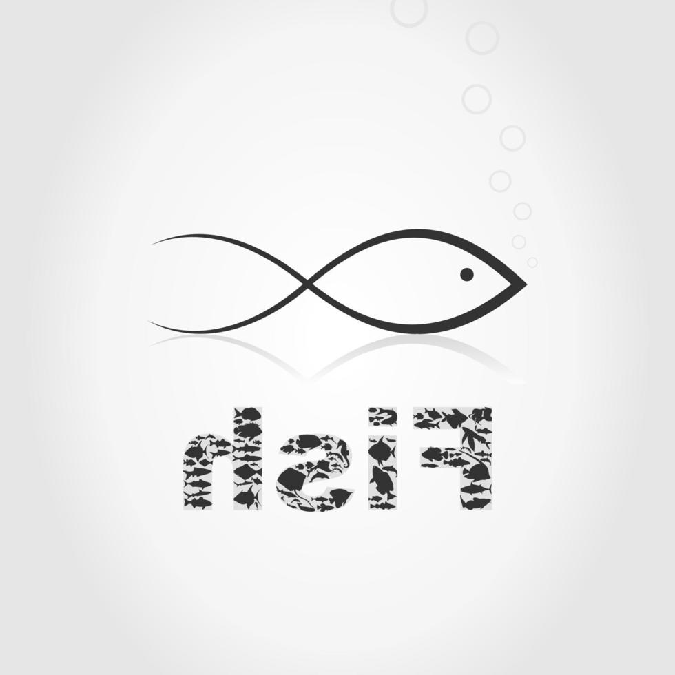 The image an icon fish. A vector illustration