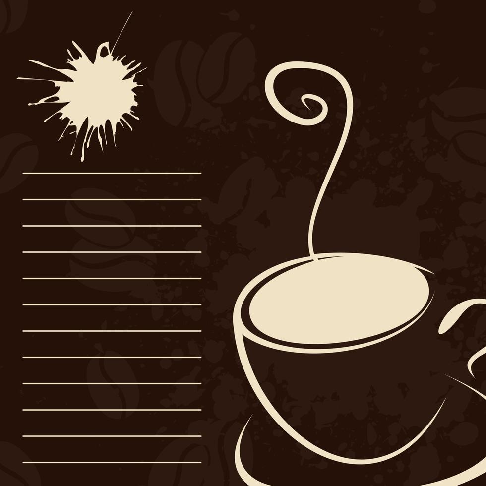 Cup of coffee a sign for design. A vector illustration