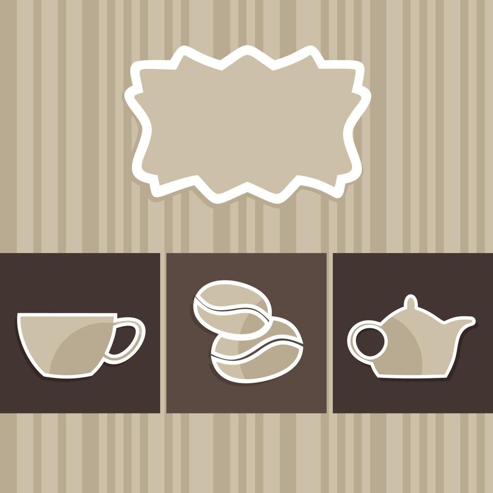 The menu with a coffee cup. A vector illustration