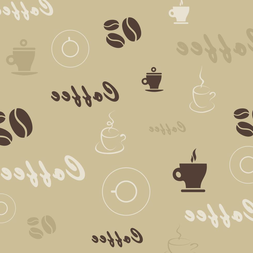 fondo marrón sobre un tema de café. una ilustración vectorial vector
