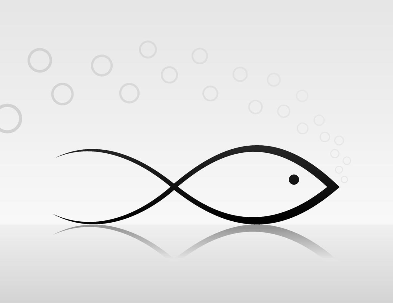 The image an icon fish. A vector illustration