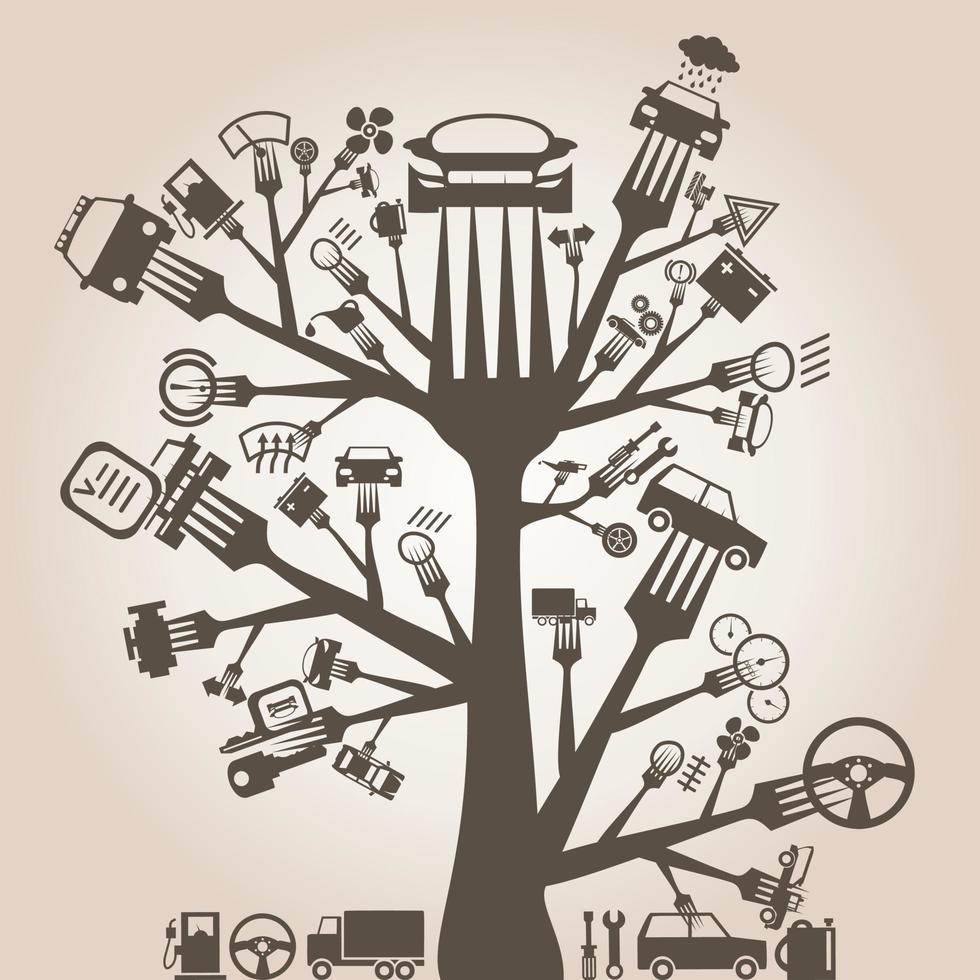 Transport on a plug. A vector illustration