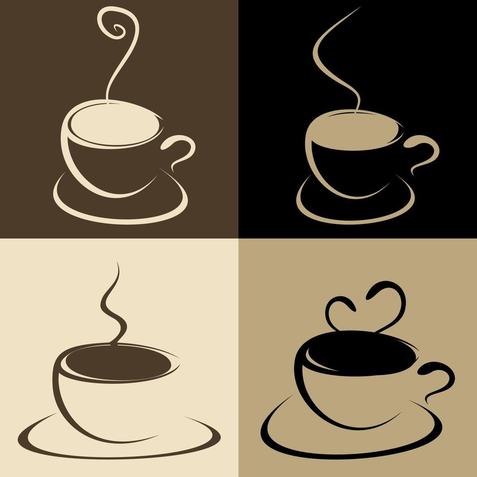 taza de café una señal de diseño. una ilustración vectorial vector
