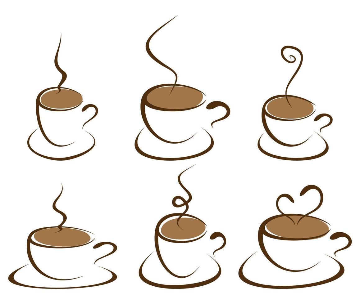 Cup of coffee a sign for design. A vector illustration