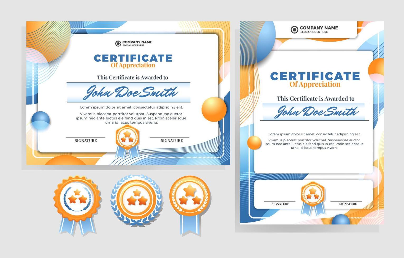 Gold Business Elegant Certificate of Excellence for Best Award vector