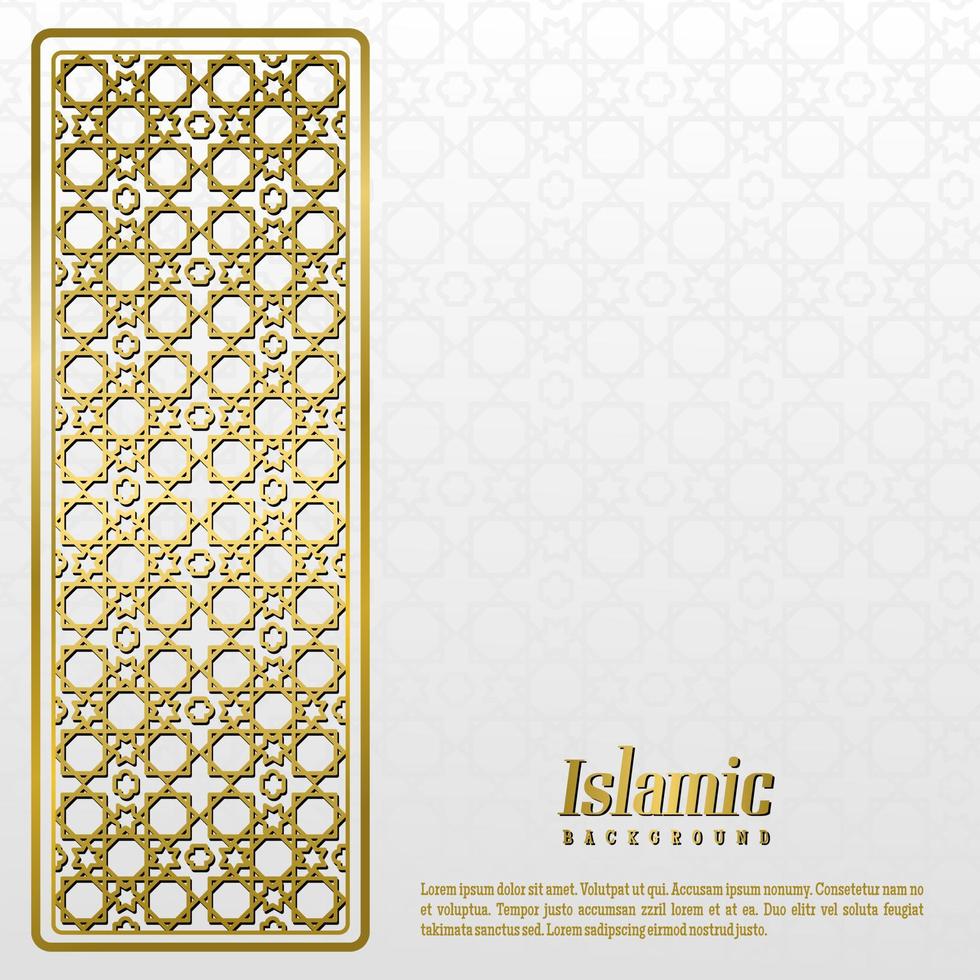 islamic greeting ramadan kareem card design background with modern ornament vector