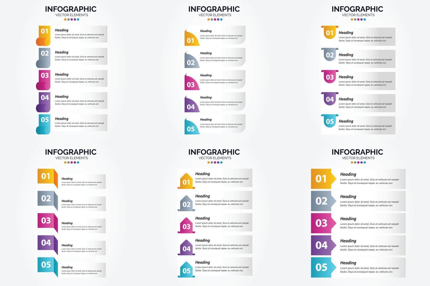 use estas ilustraciones vectoriales para crear impresionantes infografías para publicidad. folletos volantes y revistas. vector