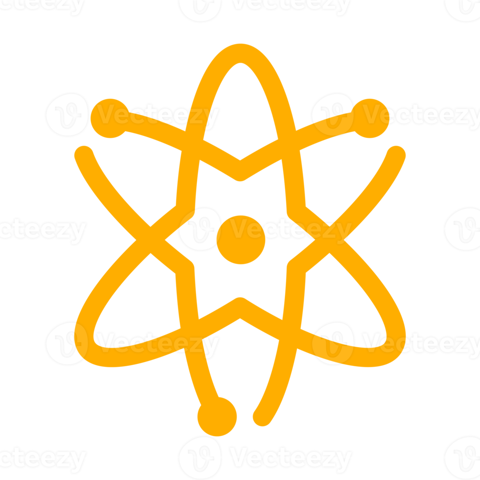 gelbes Atom-Symbol png