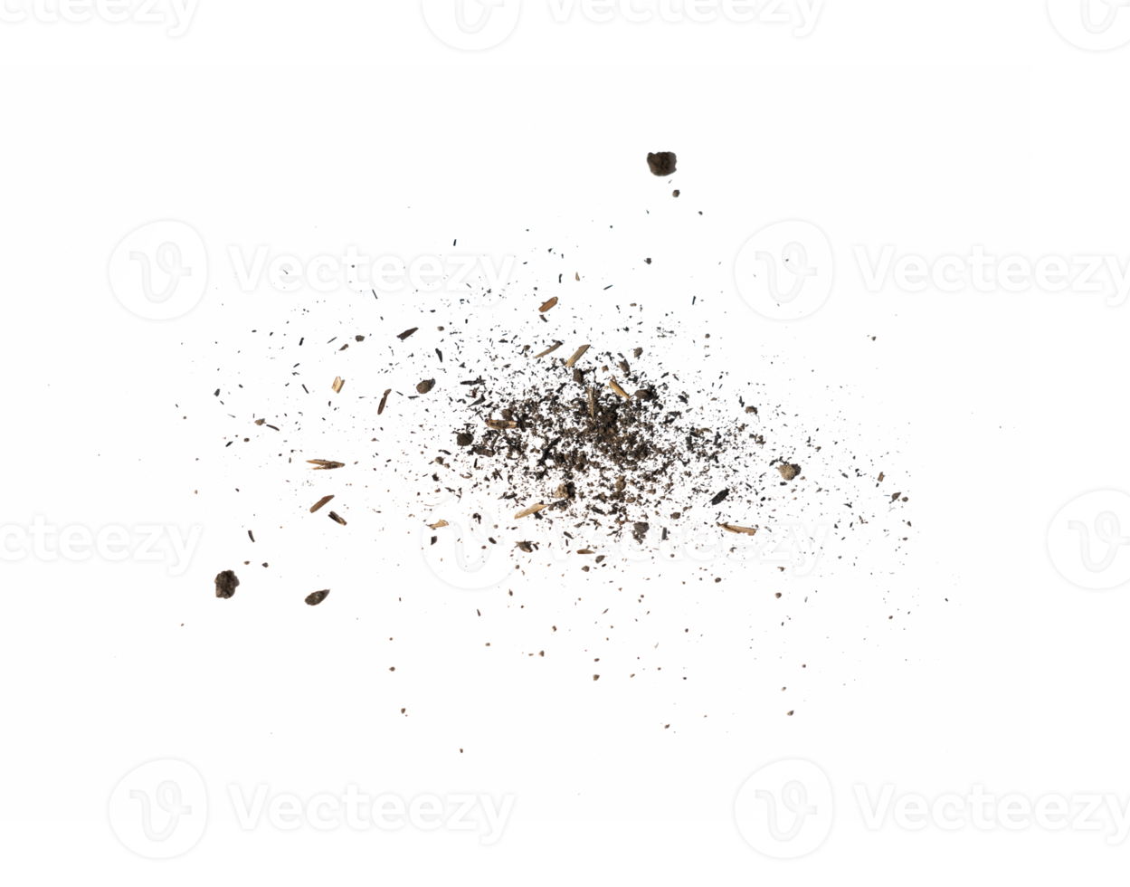 sprinkling of humus soil isolated png