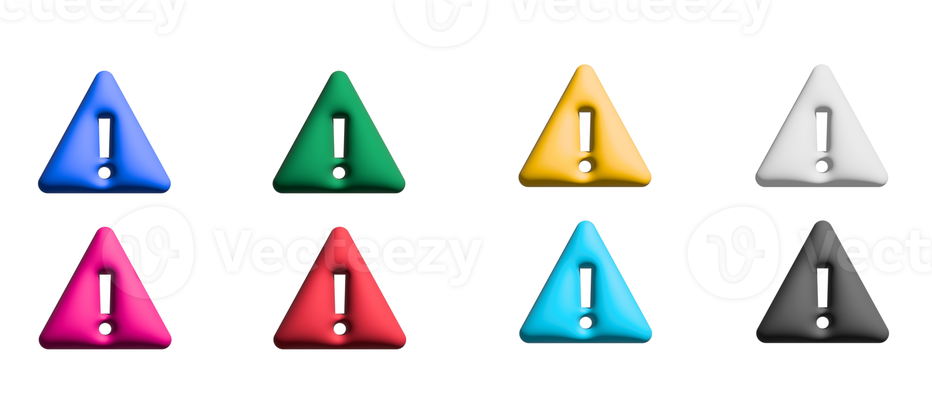 warning icon set, colorful symbols graphic elements png