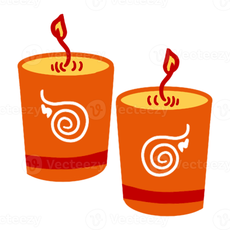 Chinese Candle Hand Drawn png