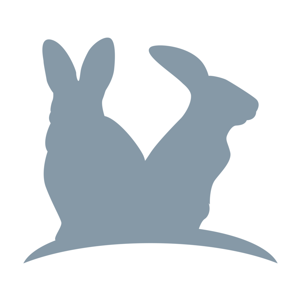 Rabbit silhouette design png