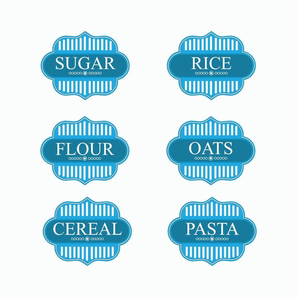 Pantry Label Template Printable Minimalist Pantry Labels vector