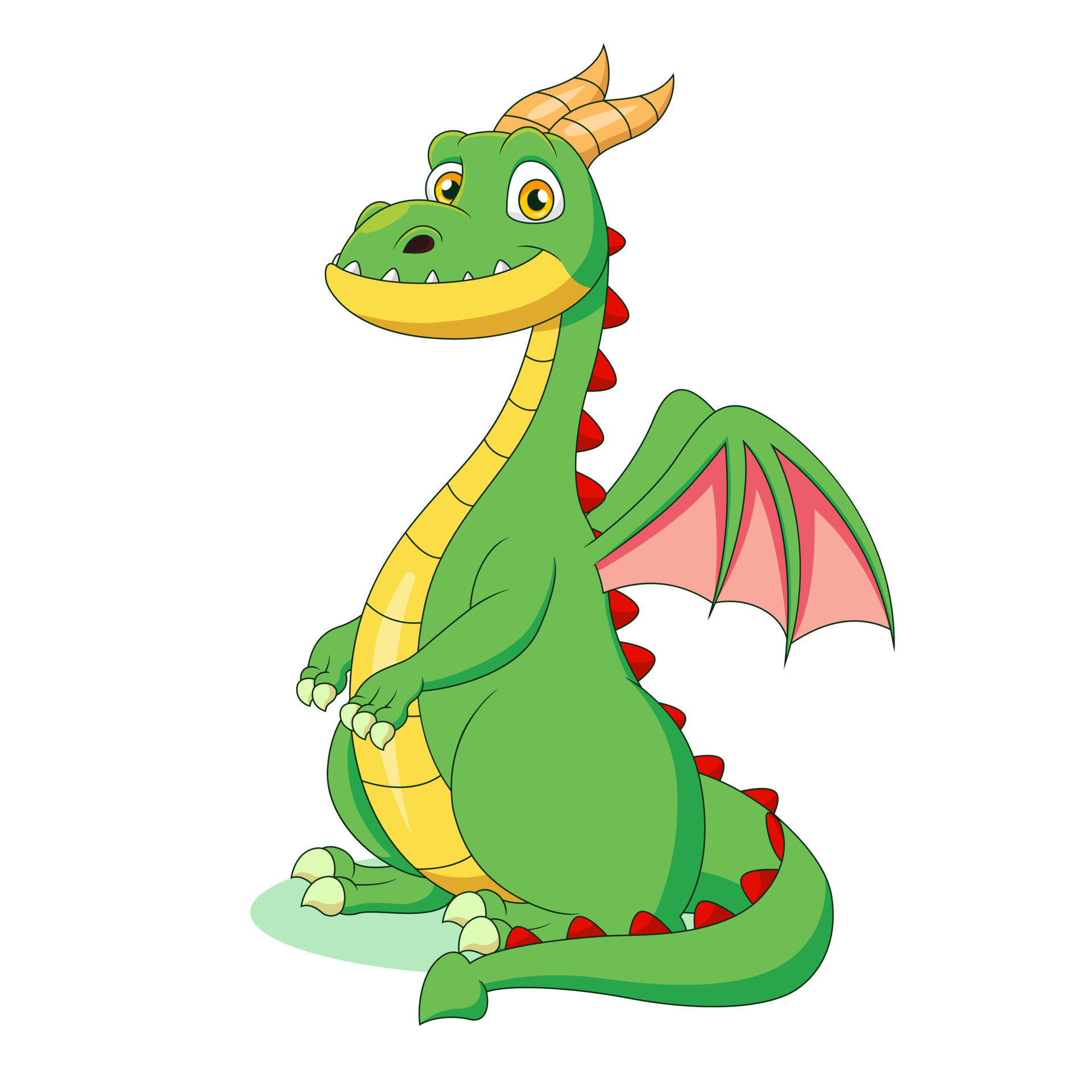 Cute dragon cartoon vector illustration 17186272 Vector Art at Vecteezy