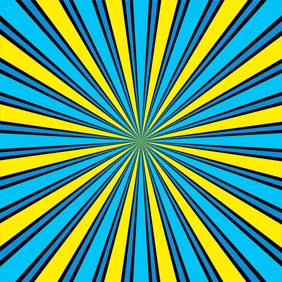 comic abstracto azul y amarillo vector