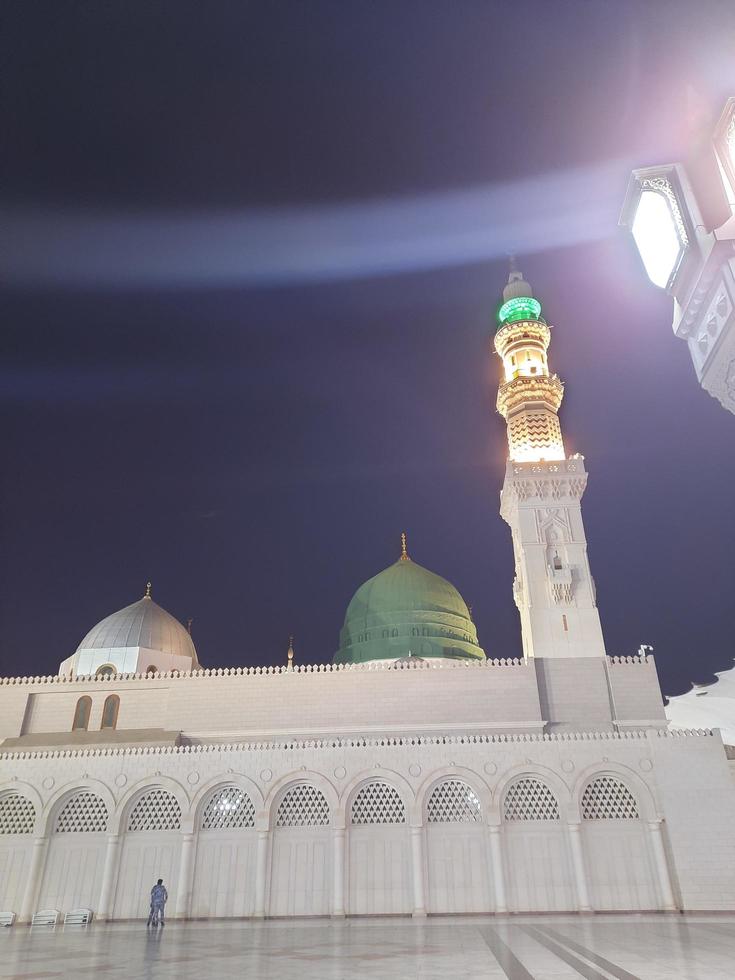 Medina, Saudi Arabia, Dec 2022 - Beautiful view of the outer courtyard of Masjid al-Nabawi, Madinah. photo