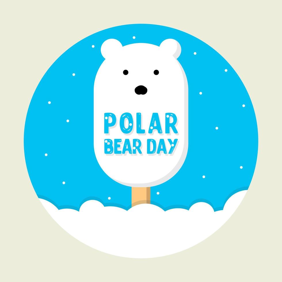 International Polar Bear Day, idea for poster, banner, flyer or postcard. vector