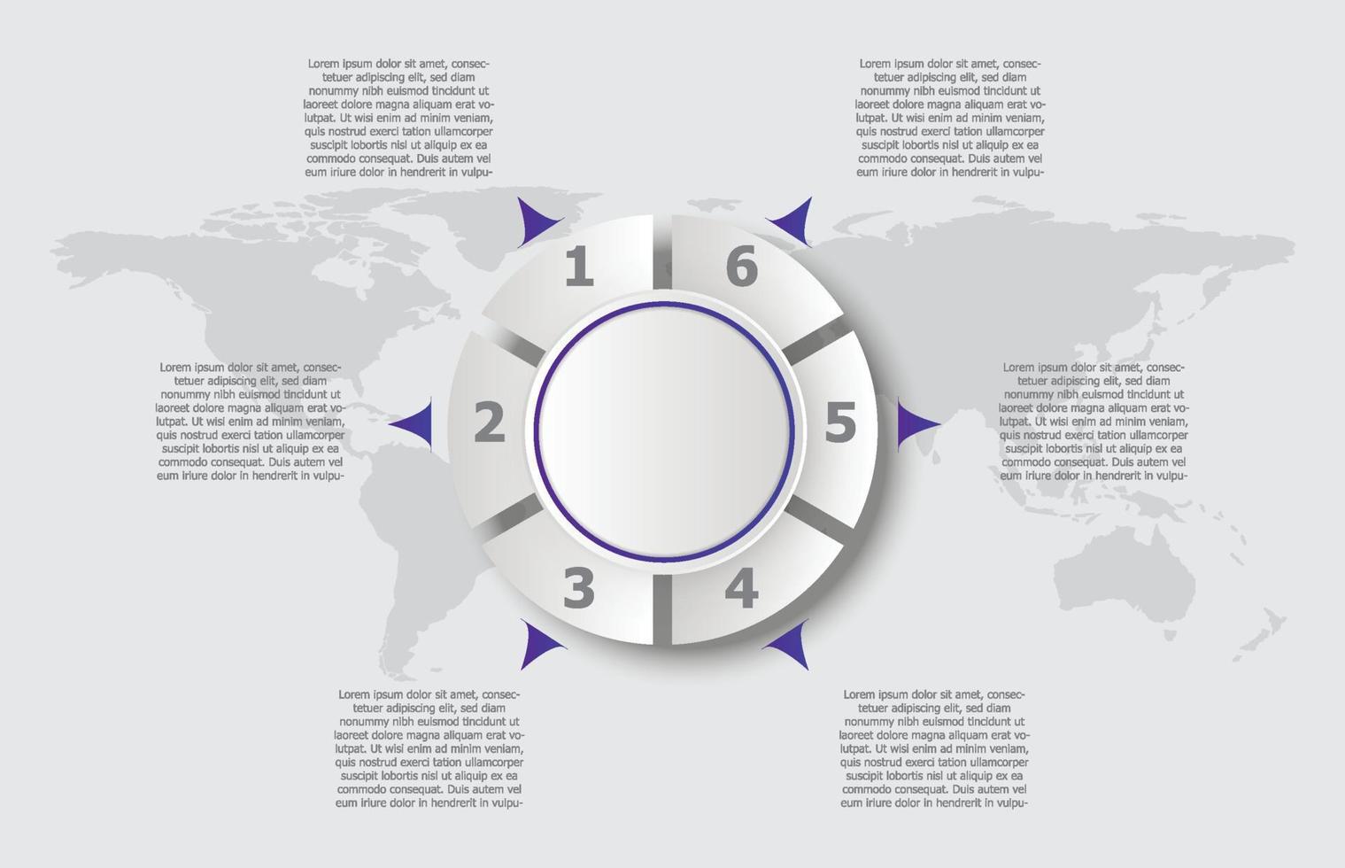Infographic template of modern round topic , presentation infographic vector