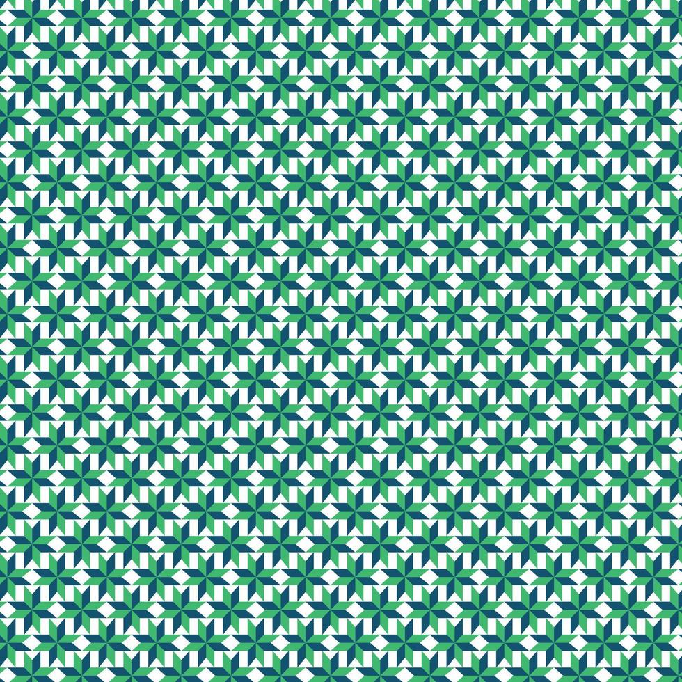 green geometric flower seamless background pattern vector