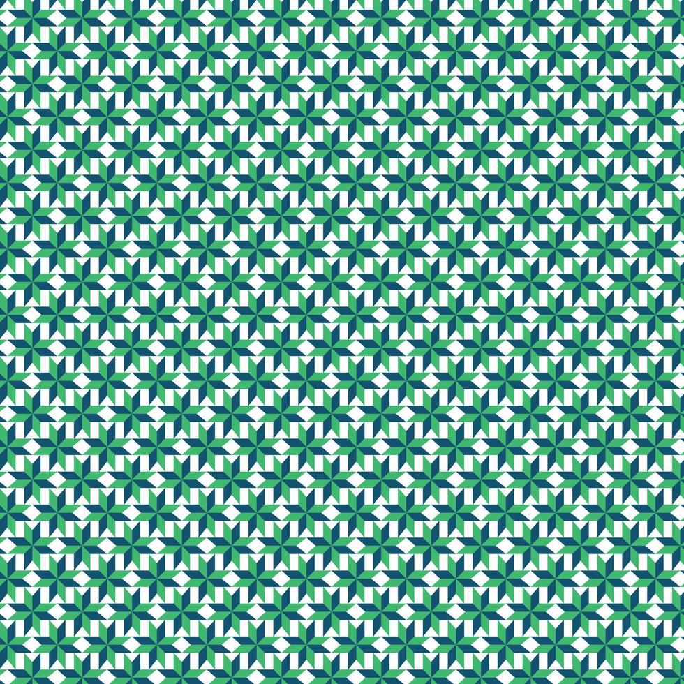 green geometric flower seamless background pattern vector