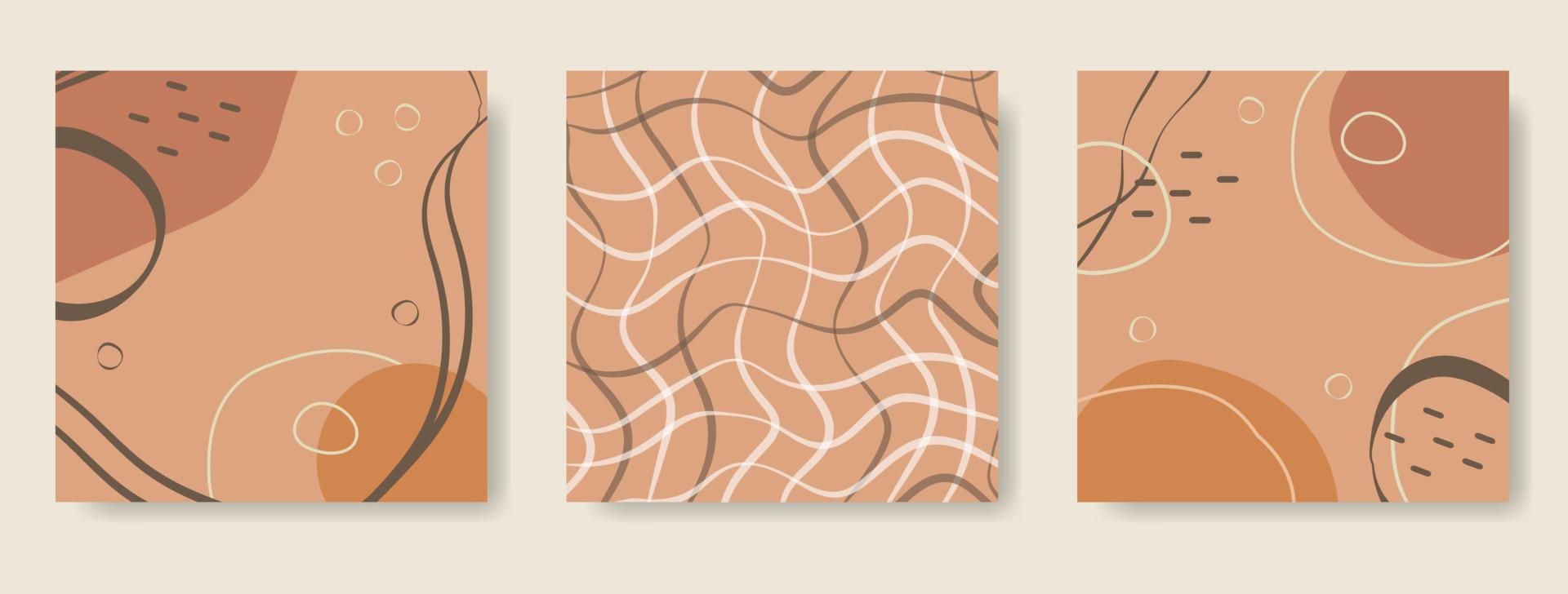 Trendy abstract background templates, bohemian style, contemporary art. vector