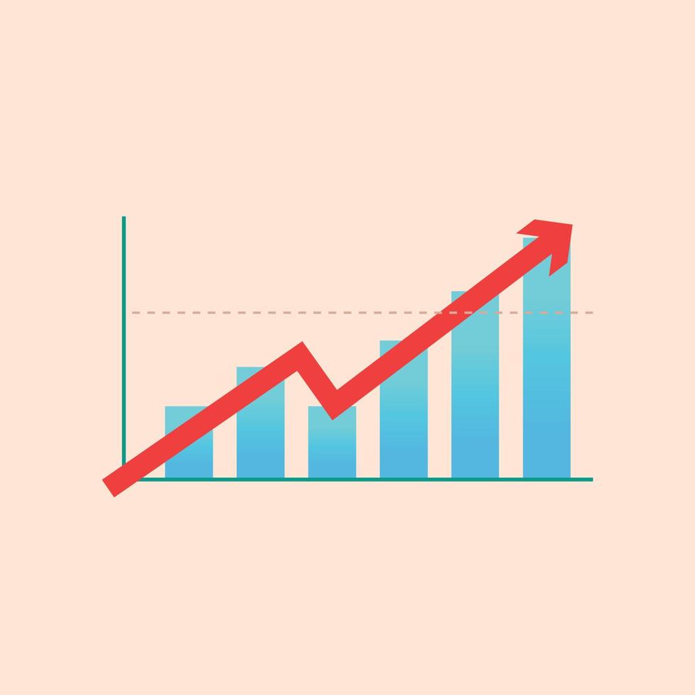 Graph up diagram vector