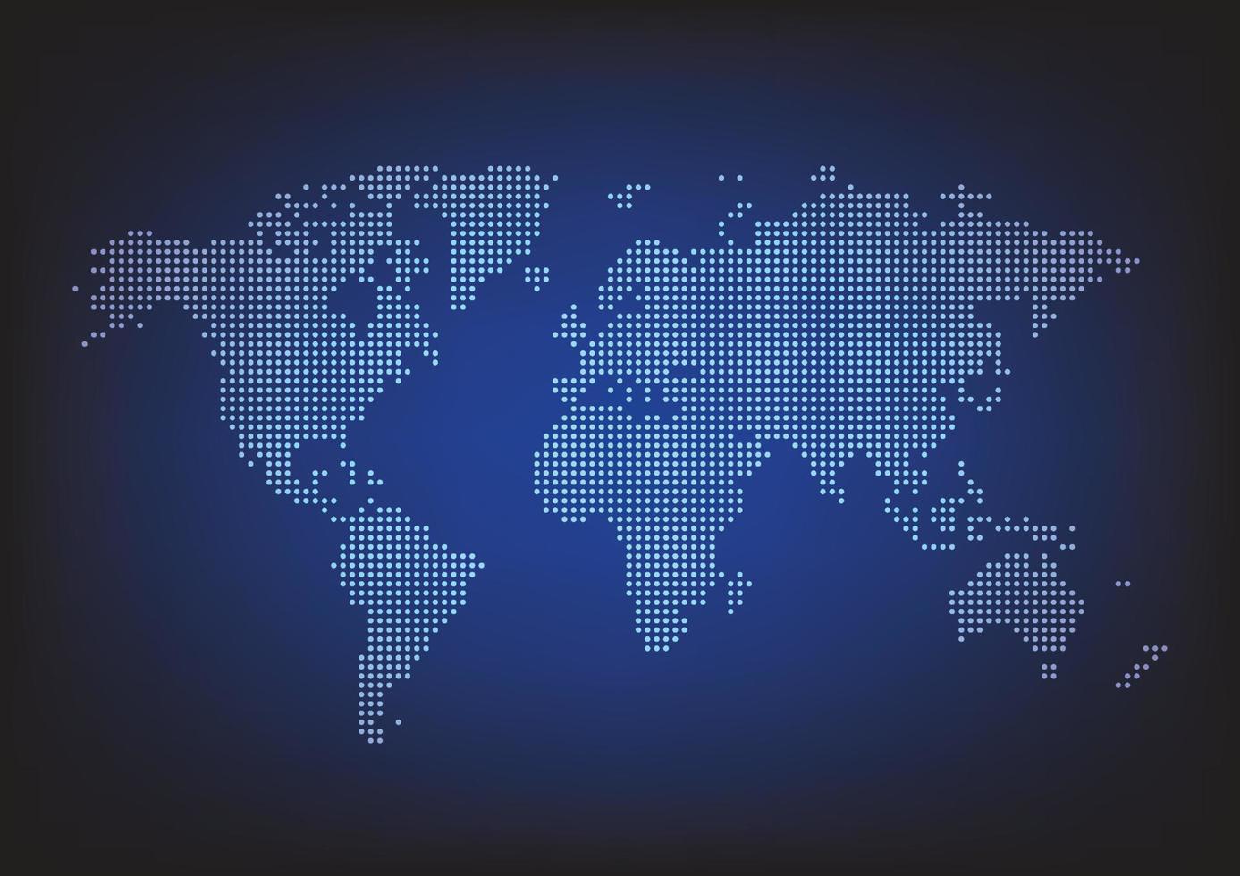 Pixel world map technology background vector