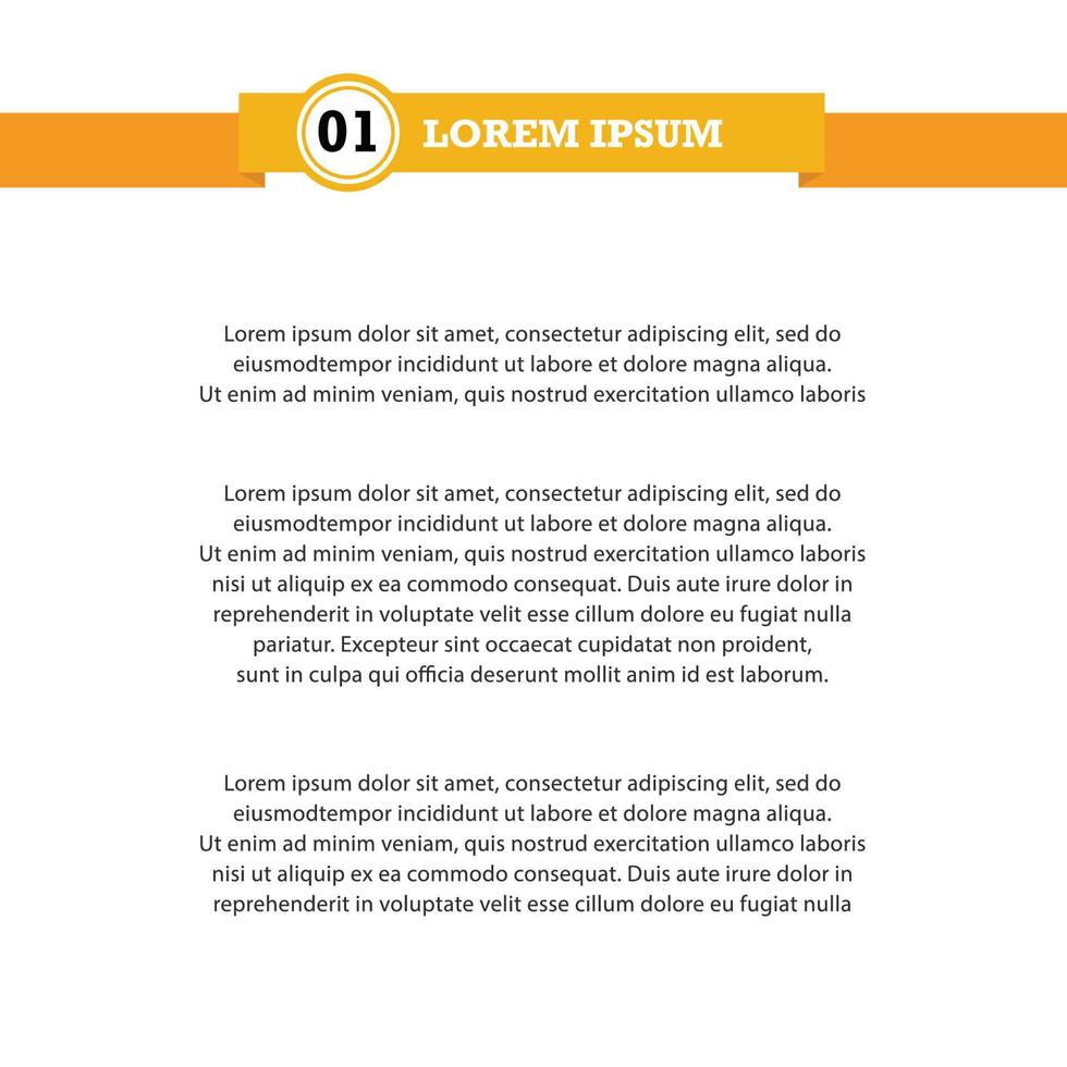 Document template with ribbon headline vector