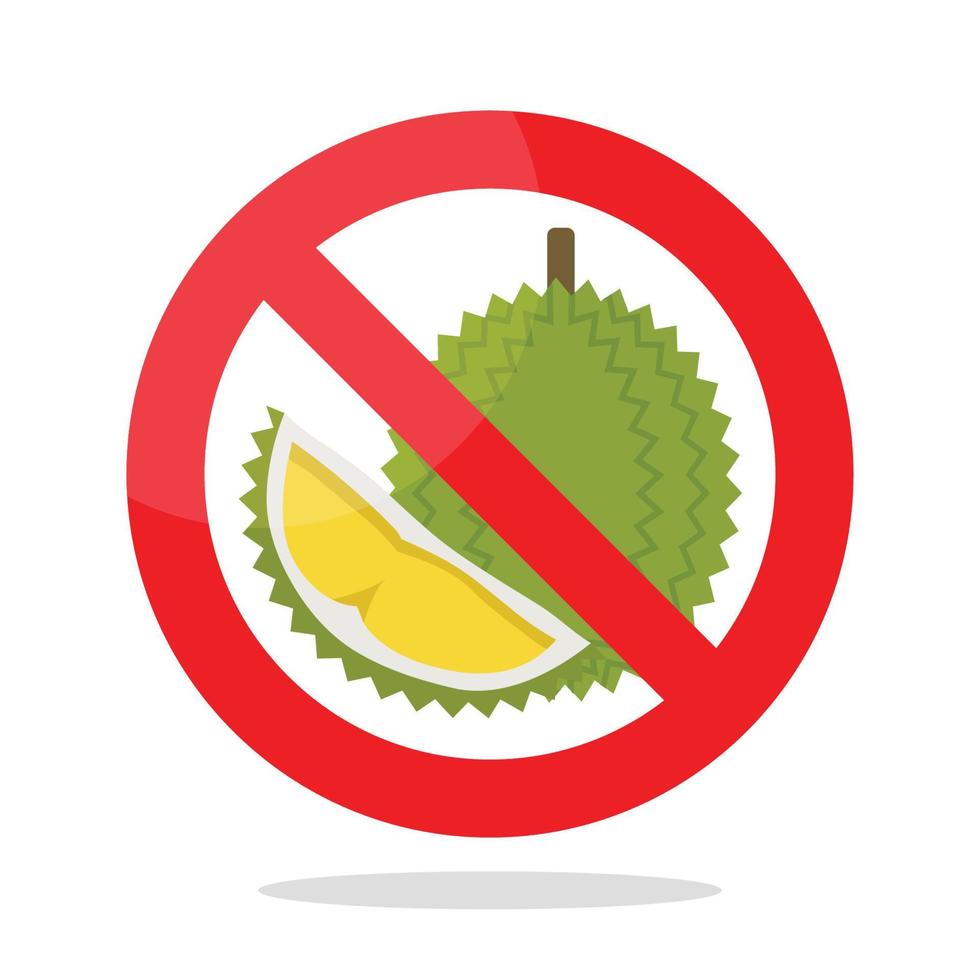 No durian allowed sign vector