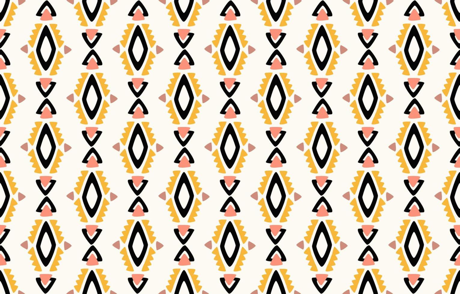 Ikat seamless pattern. Vector geometric Tribal African Indian traditional embroidery background. Bohemian fashion. Ethnic fabric carpet batik ornament chevron textile decoration wallpaper