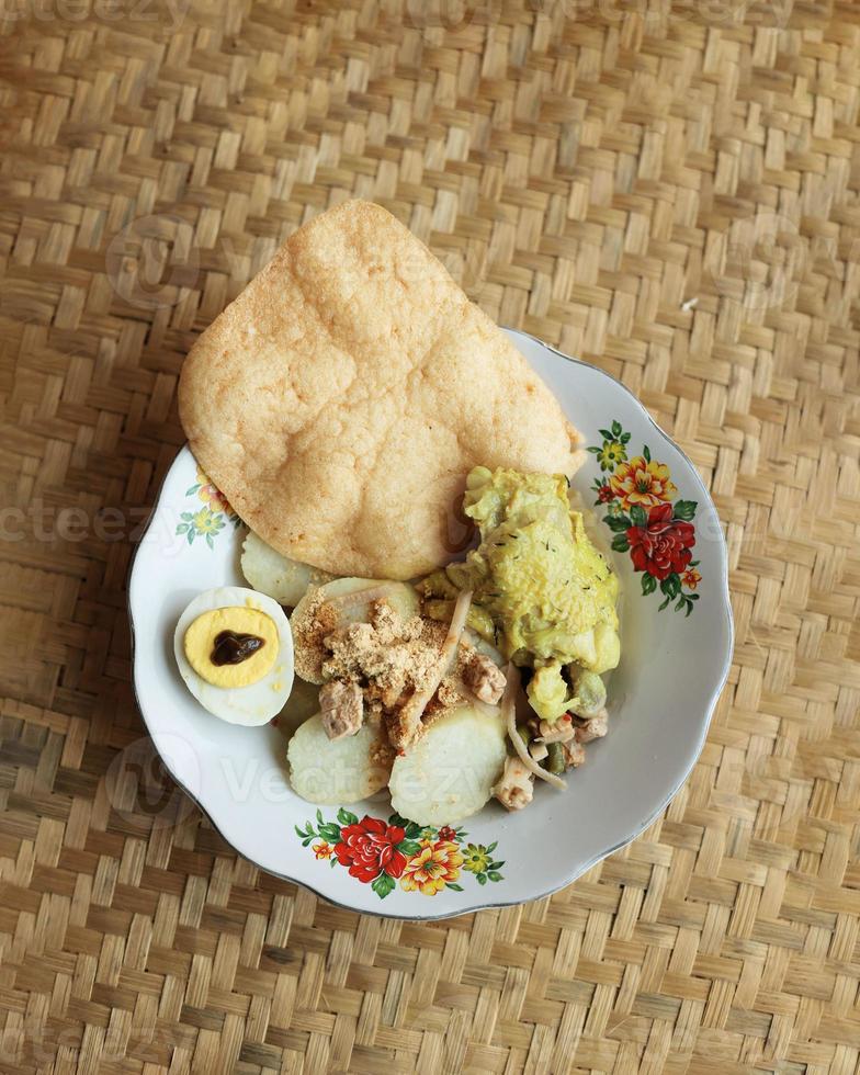 Top View Lontong Petis Cap Go Meh photo
