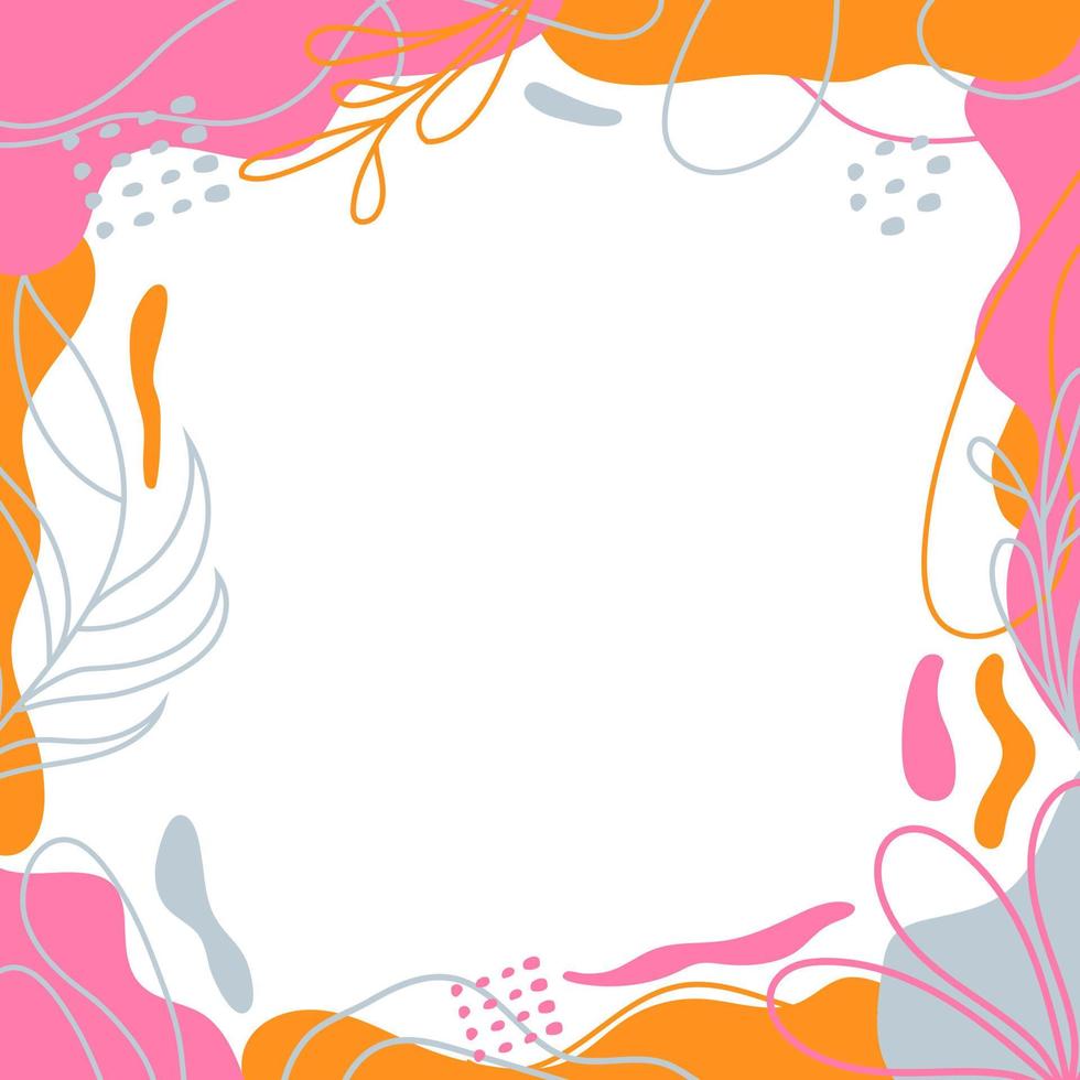Vector organic Abstract background. Abstract background with organic shapes, lines, leaves, flowers and blobs.
