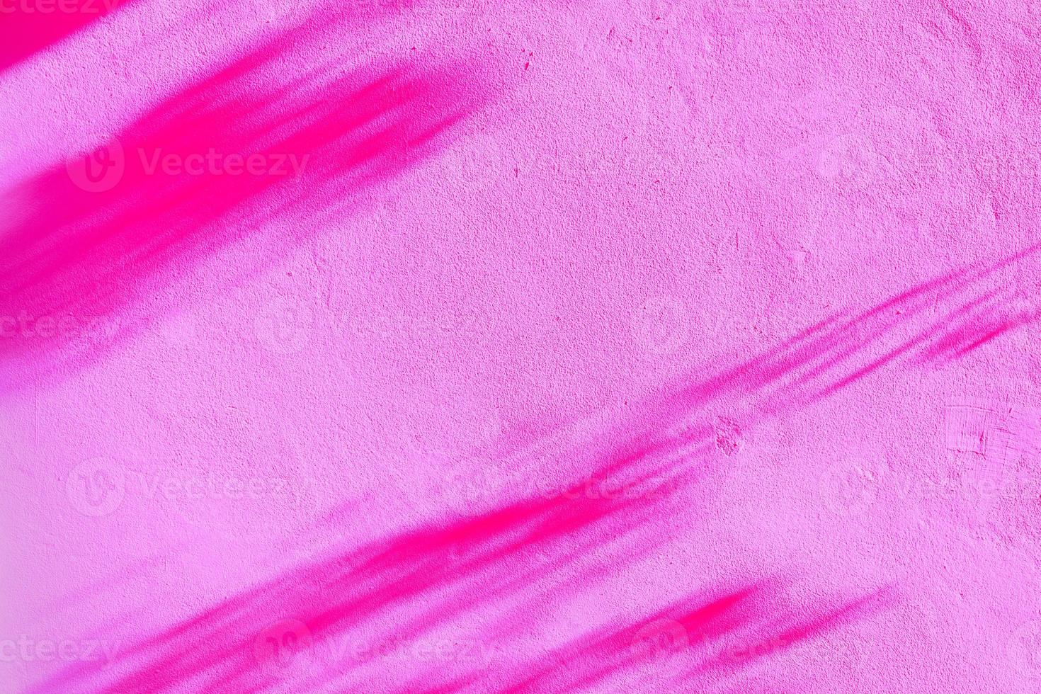 Shadow of leaves branches in wind show on the pink wall background. photo