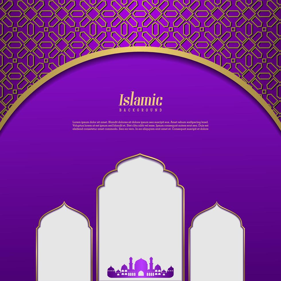 islamic greeting ramadan kareem card design background with modern ornament vector