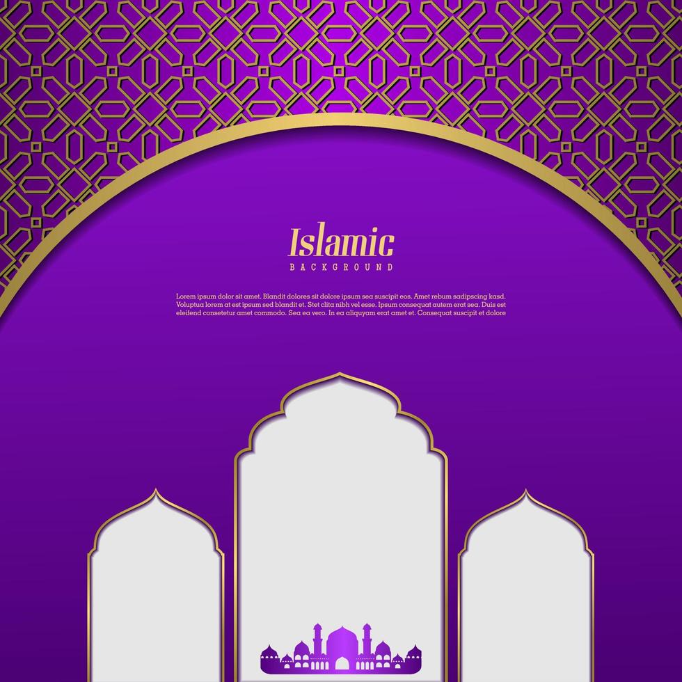 fondo de diseño de tarjeta de saludo islámico ramadan kareem con adorno moderno vector