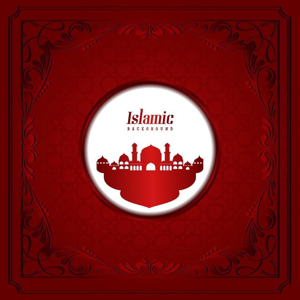 islamic greeting ramadan kareem card design background with modern ornament vector